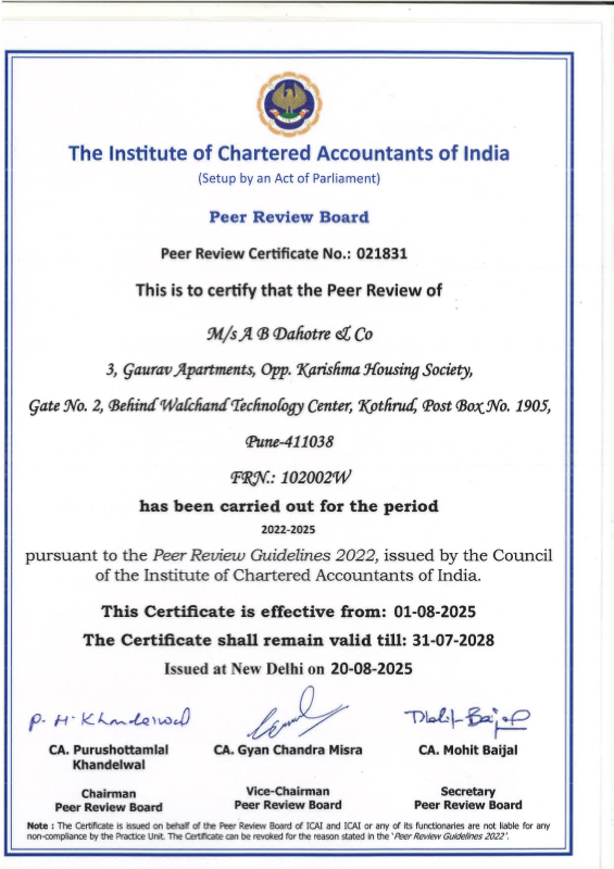 Peer Review Certificate